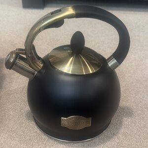 Black and Gold Tea Kettle